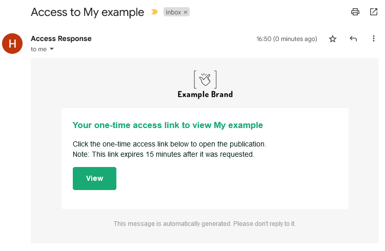 flipbook with magic login link